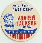 ANDREW JACKSON, 7th PRESIDENT MILK BOTTLE CAPS Historical p7L read more . . . .