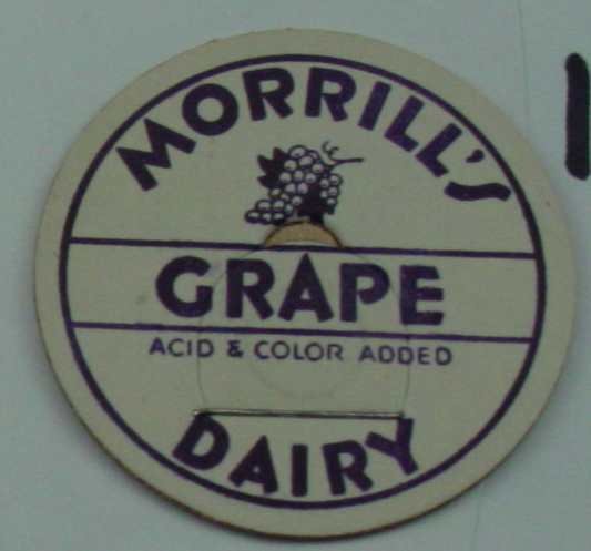 MORRILLS DAIRY, GRAPE, MILK BOTTLE CAP, Mc16-Quantities available read on