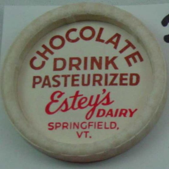 ESTEYâS DAIRY, VT., CHOCOLATE DRINK, MILK BOTTLE CAP, Mc20-Quantities