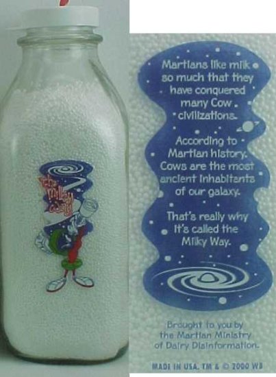 MARTIANS LIKE MILK says The Martian WB Limited Ed. Milk Bottle PS/Q Mint p-53 More..