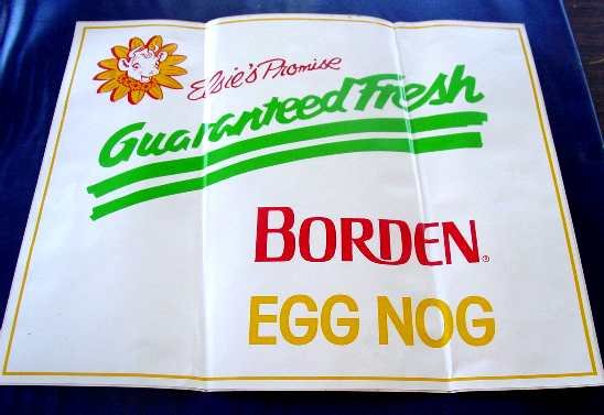 ELSIE BORDEN EGG NOG SIGN 16.5 by 20 ncs-111