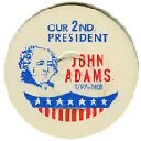 JOHN ADAMS, 2nd PRESIDENT MILK BOTTLE CAPS 51mm Historical p2M read more . . . .