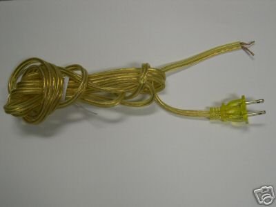 Lamp part 8' gold cord for wiring table lamps TR-1856