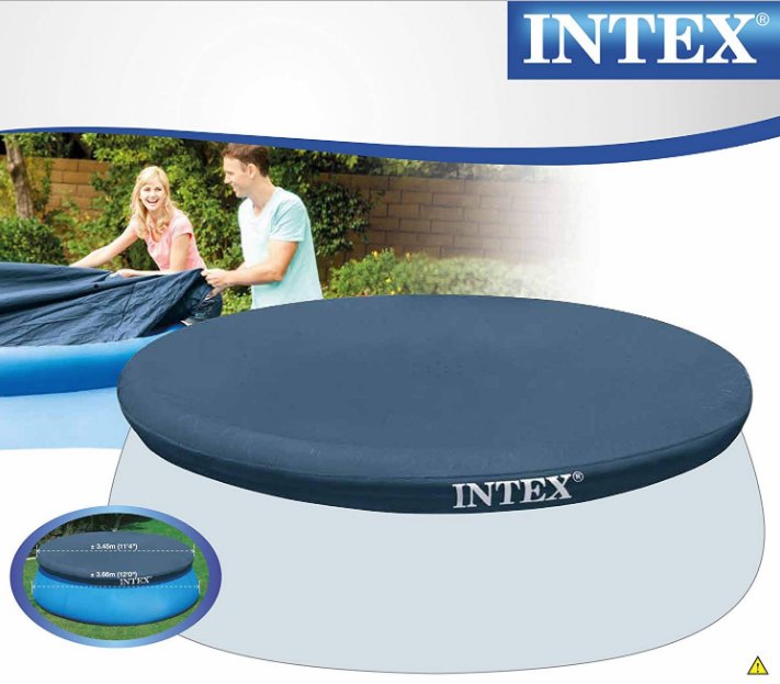 Intex 12 Foot Round Easy Set Pool Cover Swimming Pool