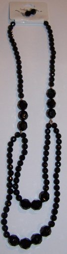 Black Beaded Necklace
