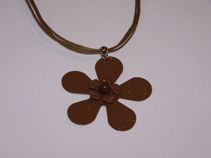 Brown Flower Necklace