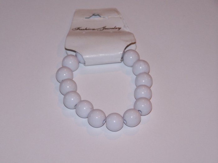 White Beaded Bracelet