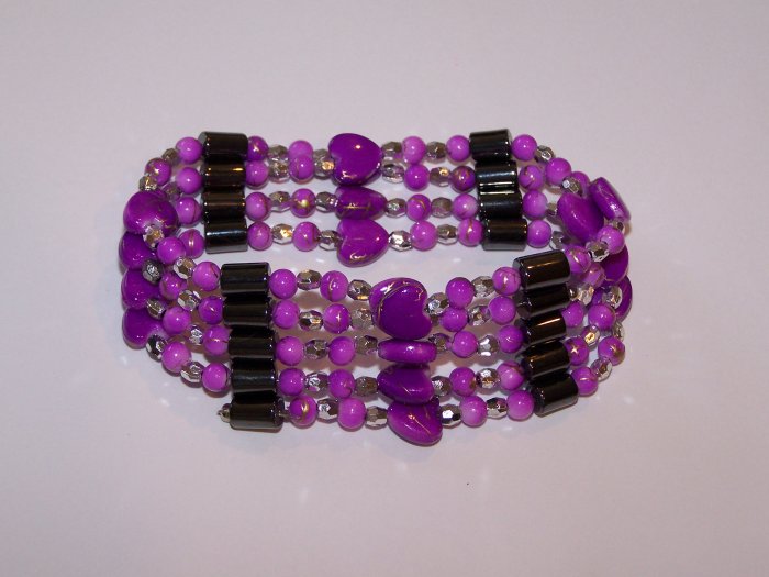 Pink Heart Magnetic Bracelet
