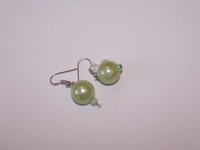 Green Pearl Earrings