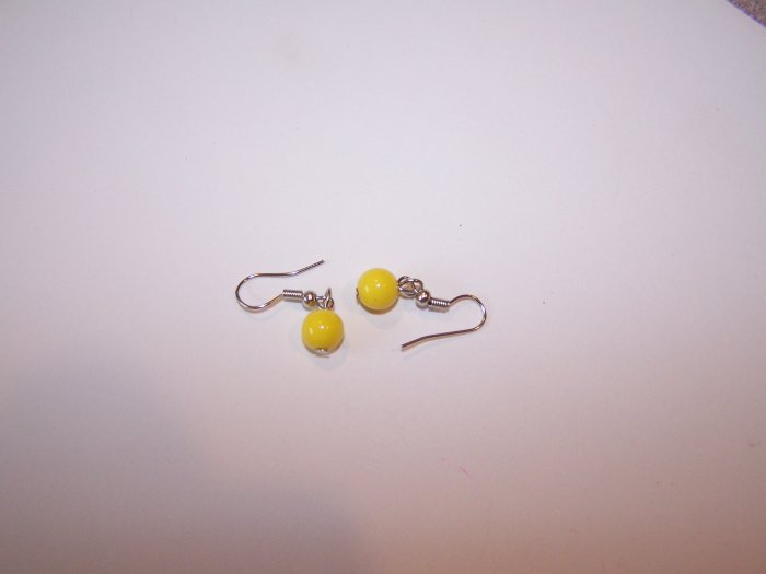 Yellow Bead Earrings