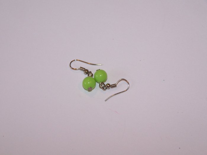 Green Bead Earrings