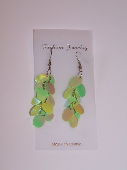 Green Dangly Earrings