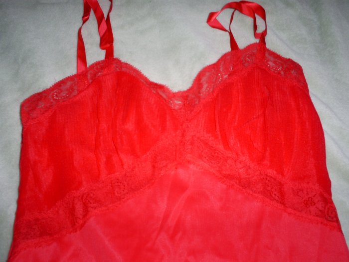 Red Ruffle Night Gown