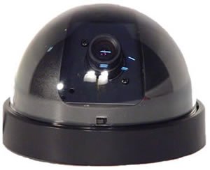 Mini Dome Camera/Black & White⢠DC-222WC Wired Camera with Plug & Play