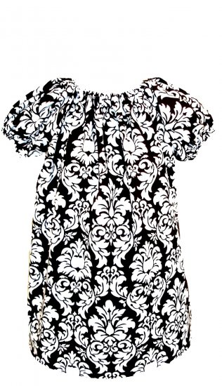 Dandy Damask Peasant Dress