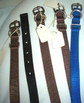 22 inch Dog Collar Made by England - Color: Brown Brand New Woven Nylon