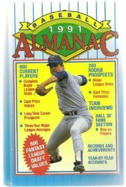 1991 Baseball Almanac ~ Gallery Books Hardcover 0831706708