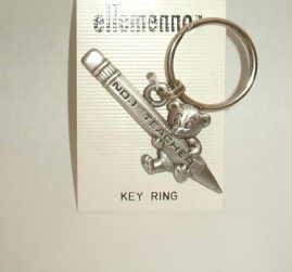 Number 1 Teacher Key Ring by Jonette Jewelry Signed J J Brand New