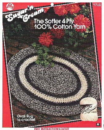 Oval Rug, Place Mat, and Runner to Crochet - Lily Sugar n Cream Number 224