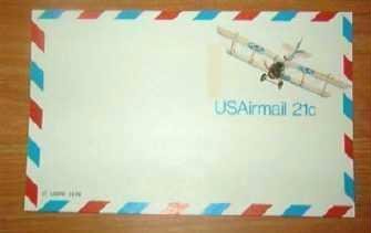 Usps 21 Cent Airmail Postcard ~ 1978 ~ Mint ~ Unused