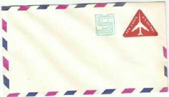 Usps 10 cent Postage Revalued Air Mail Stamped Envelope