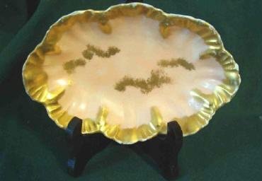 Limoges Candy ~ Nut Dish Signed - Pink and Gold Vintage Pristine France