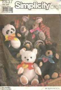 Uncut Simplicity Crafts Pattern No 8537 Four Chic Bears by Van Zanten