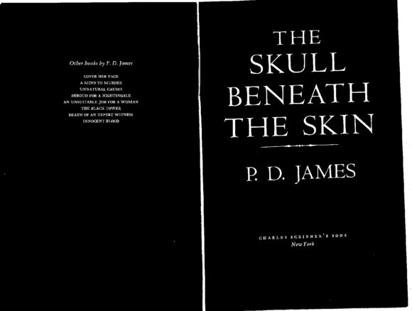 The Skull Beneath the Skin P D James Hardcover 0684177730