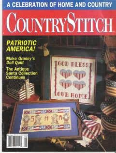 Country Stitch Cross Stitch Magazine Quilts Afghans Santa - Oxmoor House