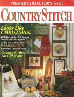 Country Stitch Premier Collectors Issue 1990 Holiday Angel, Welcome Sign Plus