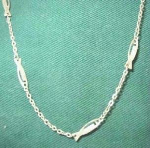 Silver Tone Fish Necklaces 15 inch or 16 inch Your Length Choice