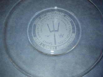 St Lawrence Seaway 25th Anniversary Glass Collectors Plate 1959-1984 Mint