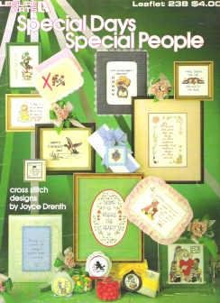 Leisure Arts Magazine Leaflet 238 Special Days Special People Cross Stitch