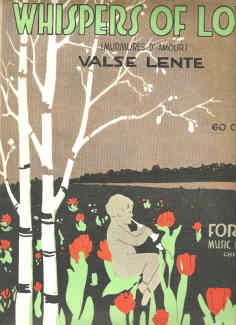 Whispers of Love Antique 1919 Sheet Music - Vargas - Vivid Illustration