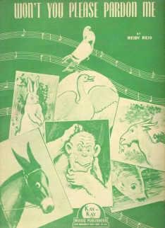 Wont You Please Pardon Me 1946 Sheet Music by Reidy Reid Lively Music