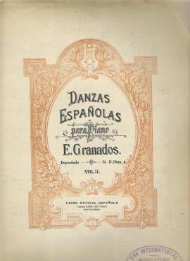 Danzas Espanolas Piano Sheet Music Granados Antique