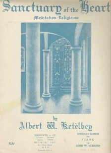 Sanctuary of the Heart 1924 Sheet Music by Ketelbey Arranged by Schaum
