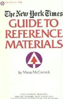 New York Times Guide to Reference Materials Mona McCormick 0445081961