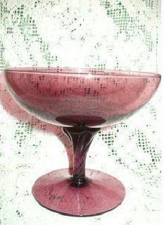 Amethyst Purple Margarita or Tea Lite Glass with Twisted Stem