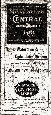 N Y Central Railroad - Hudson River to N N Y Points Timetable 1906