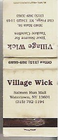 Village Wick - Yankee Candles Advertisement Matchbook Cover