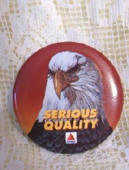 Citgo Oil Co Pinback American Eagle Advertisement Pristine and Mint!