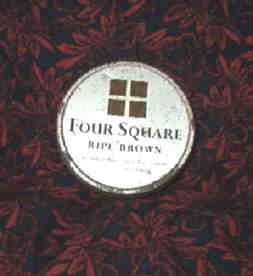 Four Square Tobacco Tin ~ Vintage ~ G Dobie and Son Ripe Brown