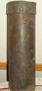 Chart Map or Thermos Holder in Leather ~ Vintage and Rare
