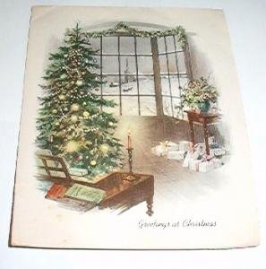 Vintage ~ Greeting at Christmas ~ Card by Grinnell