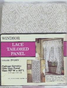 Lace Tailored Curtain Panel - NIP - 40 x 63 inches Designed by Windsor