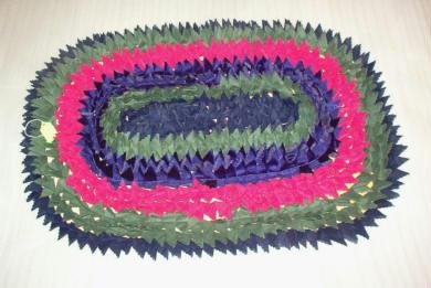 New: Amish Crafted Mat - Throw Rug Handmade 21 x 31 Inches
