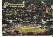 Aerial View Binghamton NY Municipal Stadium Home of Binghamton Mets Unused Postcard