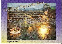 B C Pops Orchestra on the River Binghamton NY Postcard in Color 1970s Unused