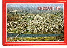 Aerial View of Endicott, New York Postcard Unused